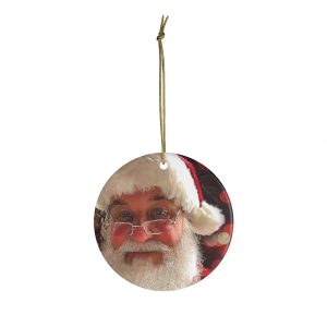 Santa Claus Photo Ceramic Ornament