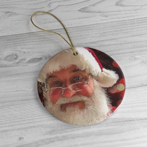 Santa Claus Photo Ceramic Ornament